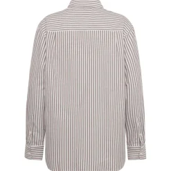 KnowledgeCotton Apparel - Women's Oxford Striped Boyfriend Fit Shirt - Hemd