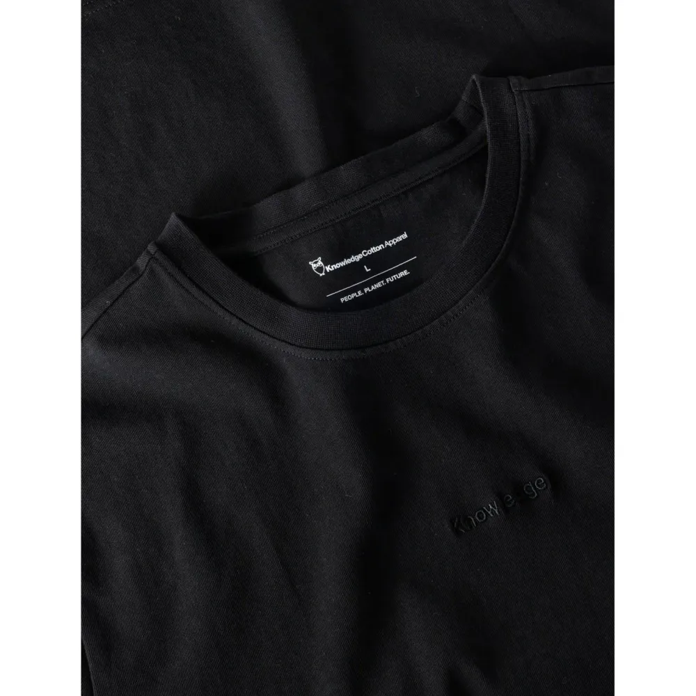 KnowledgeCotton Apparel - Regenerative Organic Cotton Chest Embroidery II - T-Shirt