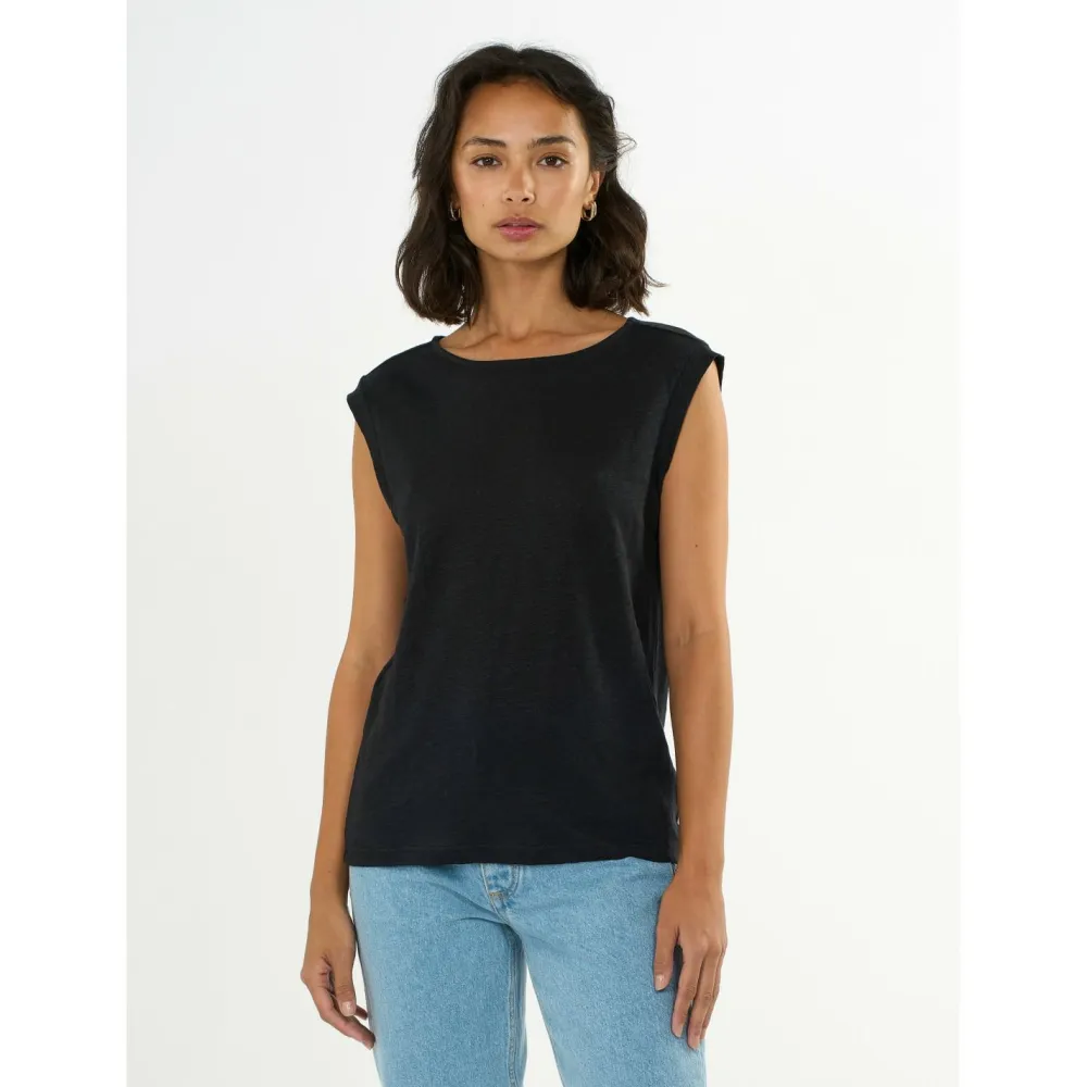 - Women's Loose Fold Up Linen - Top>KnowledgeCotton Apparel Online