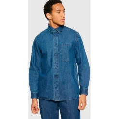 KnowledgeCotton Apparel - Loose Denim Shirt - Hemd^ Shirts, Hemden & Longsleeves|Alltagsbekleidung