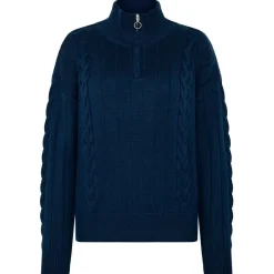 Best - Women's M. 1/2 Zip High Neck Cable - Wollpullover Pullover & Hoodies|Alltagsbekleidung