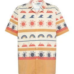 KnowledgeCotton Apparel - Box Fit Short Sleeved AOP Seersucker Shirt - Hemd^ Alltagsbekleidung|Shirts, Hemden & Longsleeves