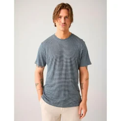 KnowledgeCotton Apparel - Organic Linen Striped T-Shirt - T-Shirt
