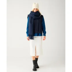 KnowledgeCotton Apparel - Women's Mid Length H. Twill Skirt - Rock