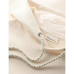 KnowledgeCotton Apparel - Loose Kangaroo Pocket Sweat with Embroidery - Hoodie^ Pullover & Hoodies|Pullover & Hoodies