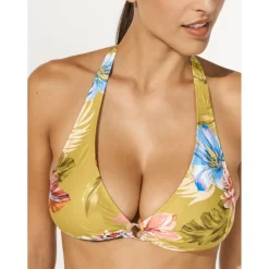 Lidea - Women's Botanic Burst Bikini Top Neck Halter - Bikini-Top