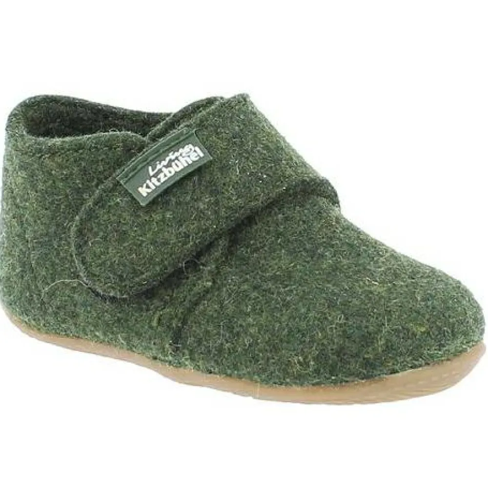 Living Kitzbu00fchel Living Kitzbühel - Kid's Franzi Filz Klettschuh - Hausschuhe^Kinder Hüttenschuhe