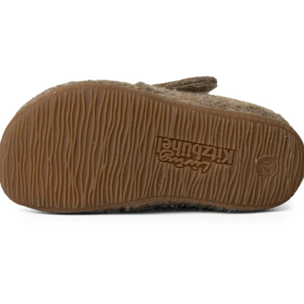 Living Kitzbu00fchel Living Kitzbühel - Kid's Franzi Filz Klettschuh - Hausschuhe^Kinder Hüttenschuhe