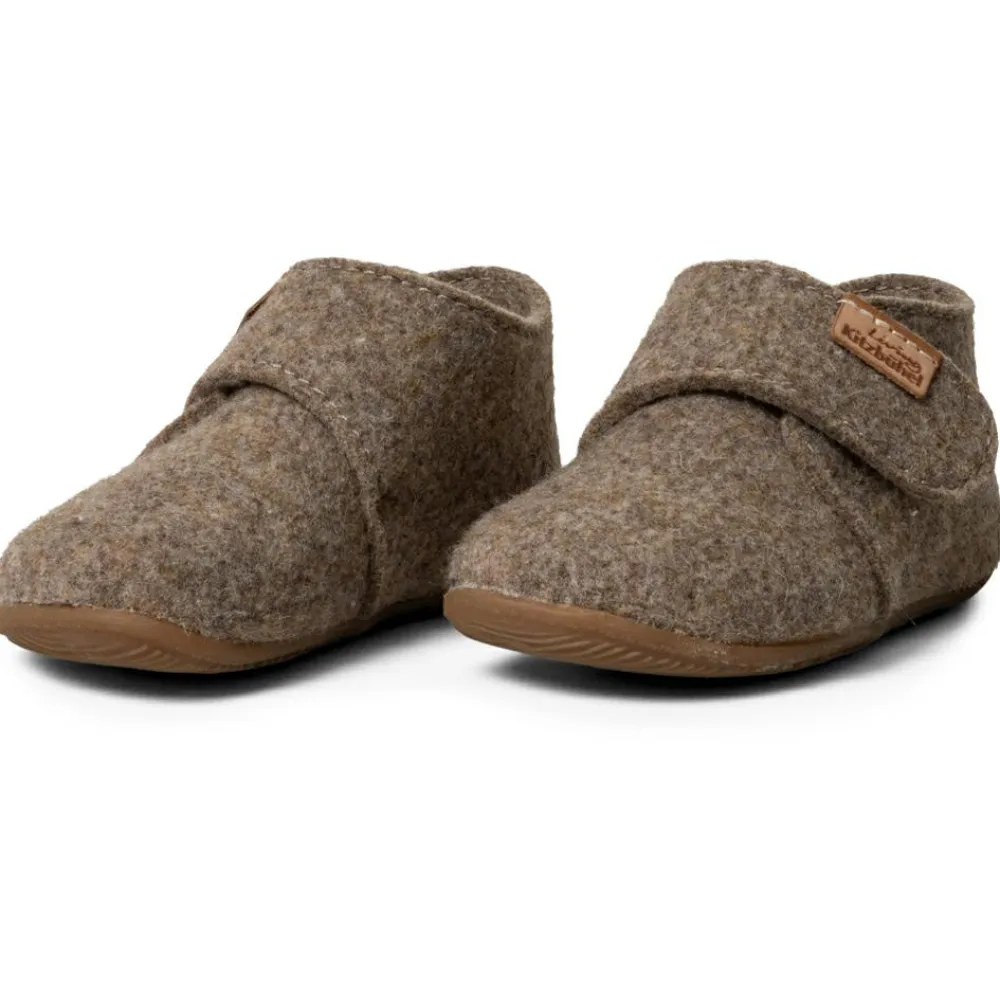 Living Kitzbu00fchel Living Kitzbühel - Kid's Franzi Filz Klettschuh - Hausschuhe^Kinder Hüttenschuhe