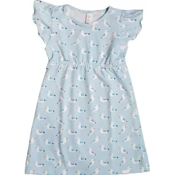 Outlet - Kid's Mini Girl Kleid A-Linie Jersey Flügelärmel - Kleid Alltagsbekleidung