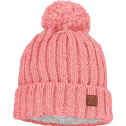 - Kid's Mütze Rippe mit Pompon und Fleecefutter - Mütze><noscript><img width=