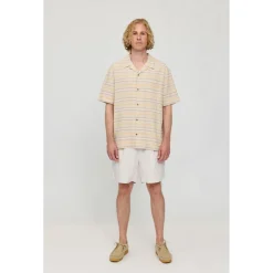 - Striped Linen-Mix Resort Shirt - Hemd><noscript><img width=