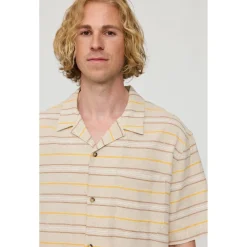 - Striped Linen-Mix Resort Shirt - Hemd><noscript><img width=