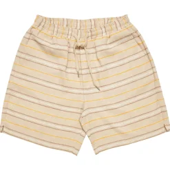 - Striped Linen-Mix Shorts - Shorts>Mazine Sale