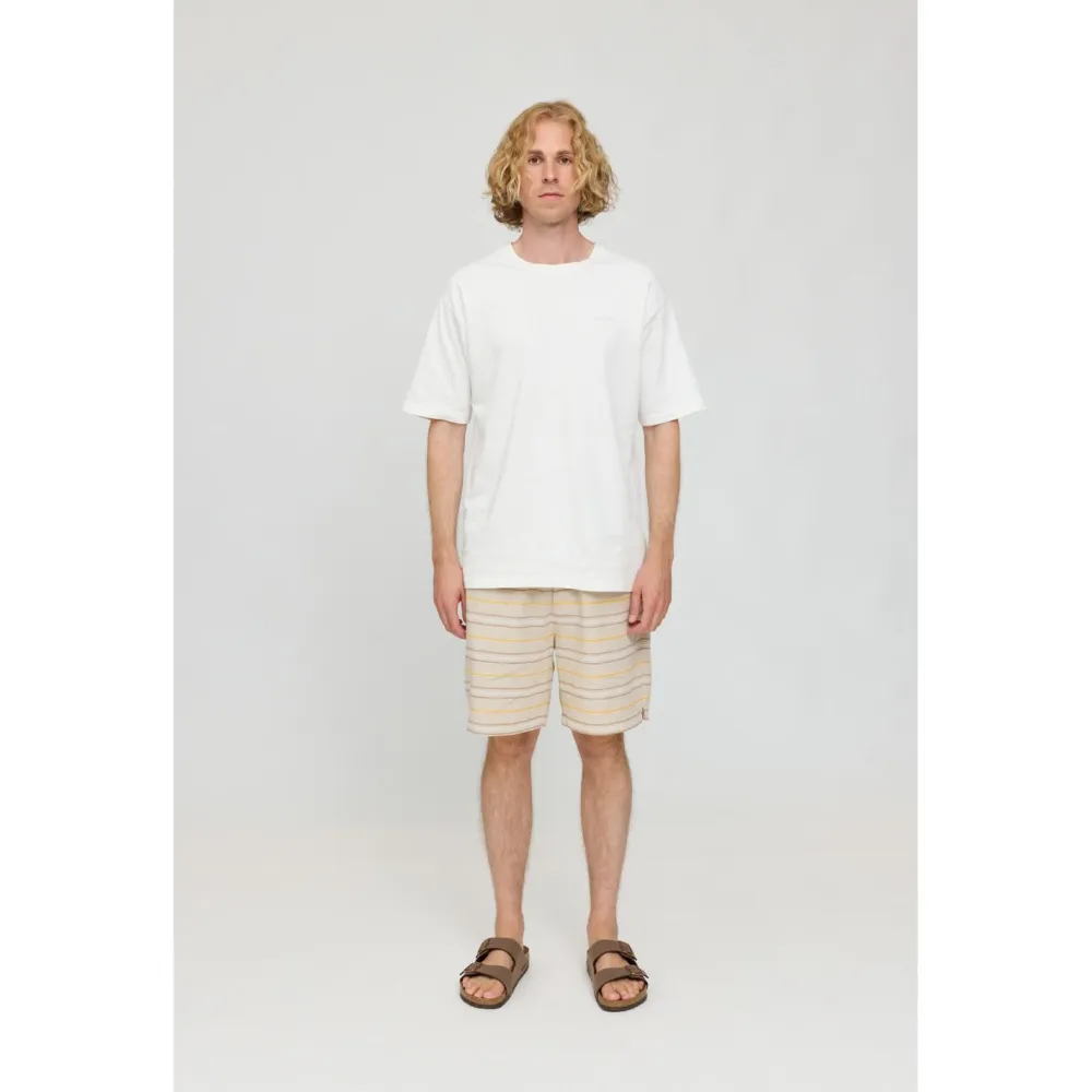 - Striped Linen-Mix Shorts - Shorts>Mazine Sale