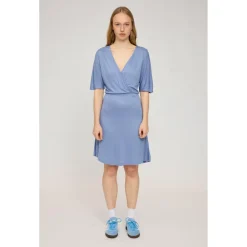 Sale - Women's Faux-Wrap Jersey Dress - Kleid Alltagsbekleidung