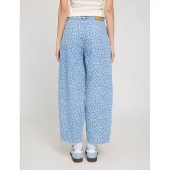 Outlet - Women's Printed Barrel Leg Denim Pants - Jeans Alltagsbekleidung|Hosen