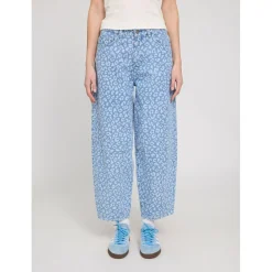 Outlet - Women's Printed Barrel Leg Denim Pants - Jeans Alltagsbekleidung|Hosen