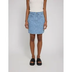 Clearance - Women's Printed Denim Mini Skirt - Rock Alltagsbekleidung