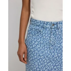 Clearance - Women's Printed Denim Mini Skirt - Rock Alltagsbekleidung