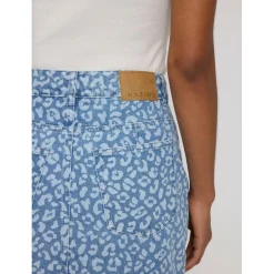 Clearance - Women's Printed Denim Mini Skirt - Rock Alltagsbekleidung
