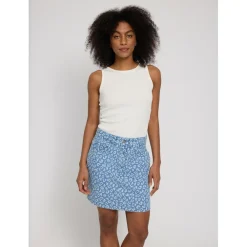 Clearance - Women's Printed Denim Mini Skirt - Rock Alltagsbekleidung