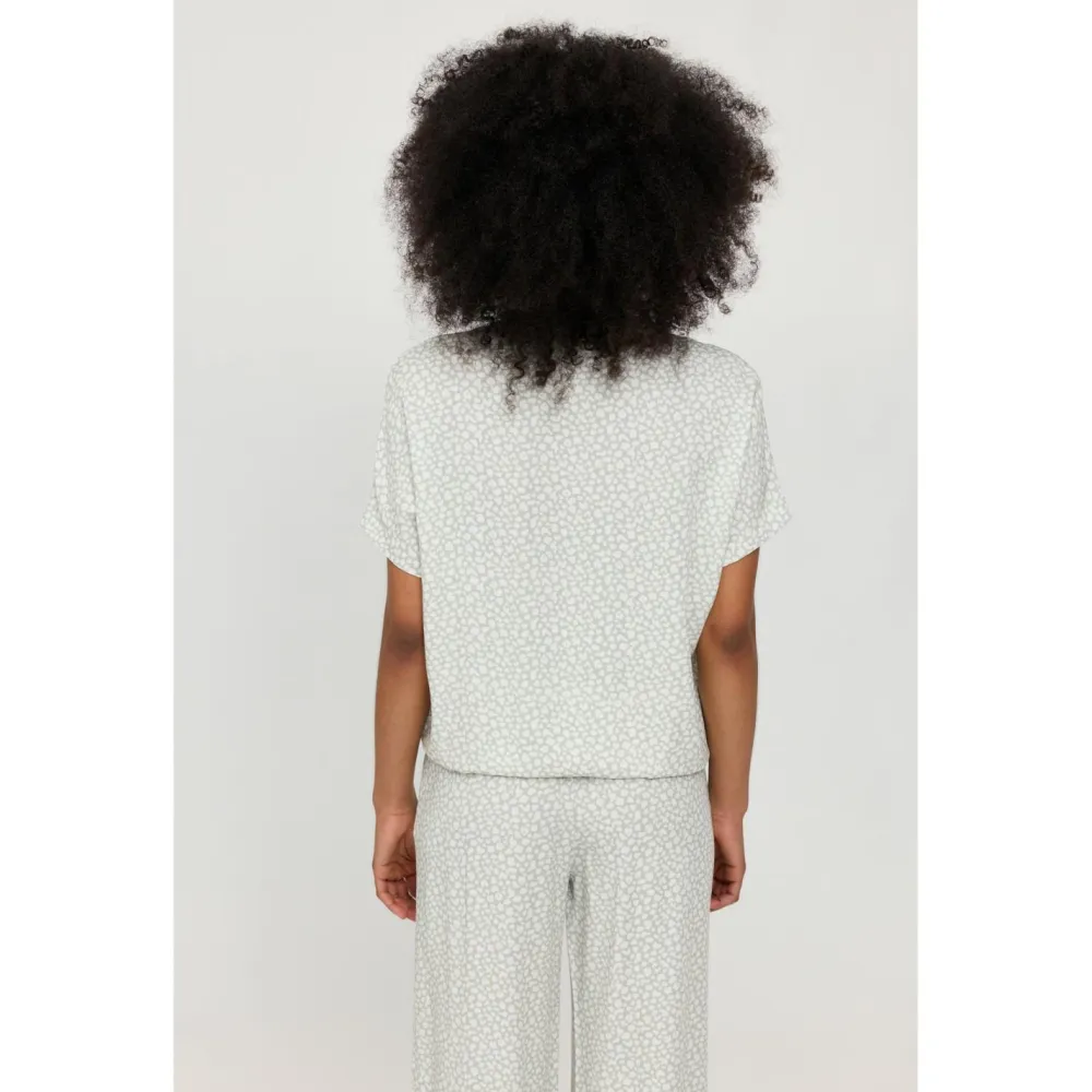 - Women's Printed V-Neck Blouse - Bluse>Mazine Outlet