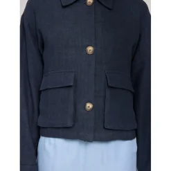 Mazine - Women's Short Linen Jacket - Freizeitjacke