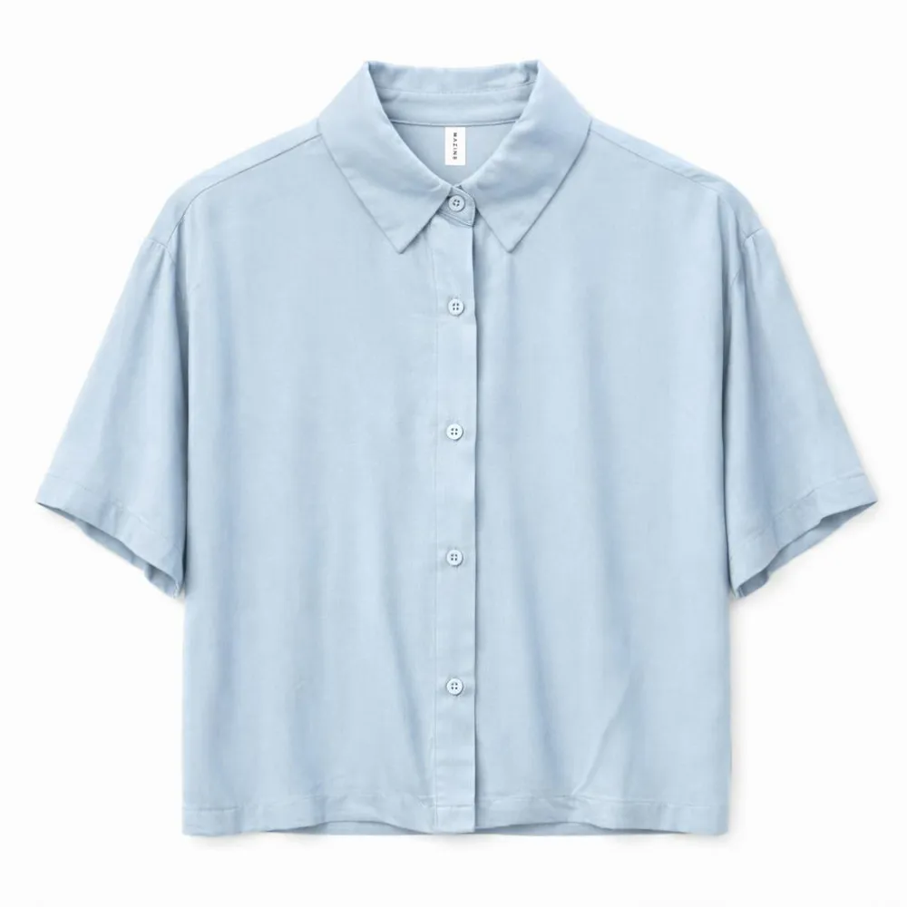 Mazine - Women's Short Sleeve Viscose Shirt - Bluse