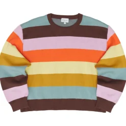 Hot - Women's Striped Jacquard Knit Jumper - Pullover Pullover & Hoodies|Alltagsbekleidung