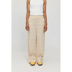 Mazine - Women's Striped Linen-Mix Pants - Freizeithose