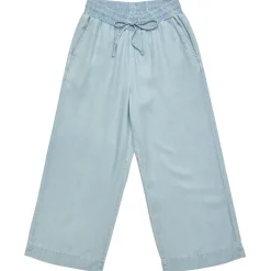 Mazine - Women's Wide Leg Denim Pants with Belt - Freizeithose