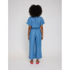 - Women's Wide Leg Tencel Jumpsuit - Jumpsuit>Mazine Sale