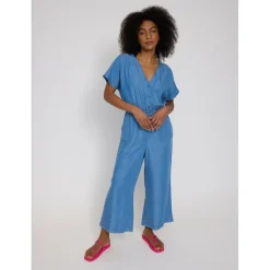 - Women's Wide Leg Tencel Jumpsuit - Jumpsuit><noscript><img width=