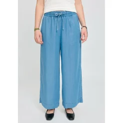 - Women's Wide Leg Tencel Elastic - Freizeithose><noscript><img width=