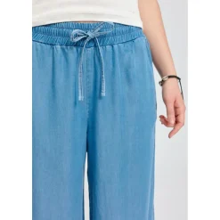 - Women's Wide Leg Tencel Elastic - Freizeithose><noscript><img width=