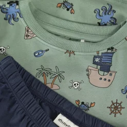 Minymo - Kid's Nightset S/S AOP 134261 - Alltagsunterwäsche^Kinder Alltagsbekleidung|Unterwäsche