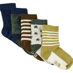- Kid's Sock with Pattern 5-Pack - Multifunktionssocken>Minymo