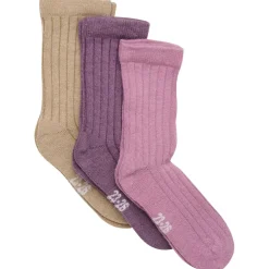 Minymo - Kid's Wool Socks Rib 3-Pack - Multifunktionssocken^ Socken|Socken