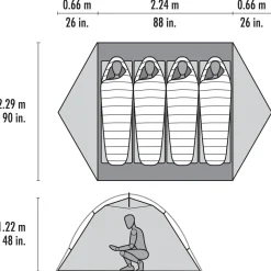 MSR - Elixir 4 Person Tent V3 - 4-Personen Zelt^ Trekkingzelte|Trekkingausrüstung