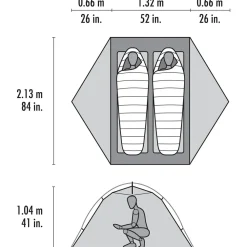 - Elixir 2 Peson Tent V3 - 2-Personen Zelt Trekkingzelte|Trekkingausrüstung