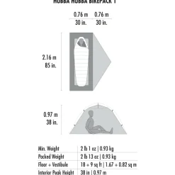 MSR - Hubba Hubba Bikepack 1 - 1-Personen Zelt^ Trekkingzelte|Trekkingausrüstung