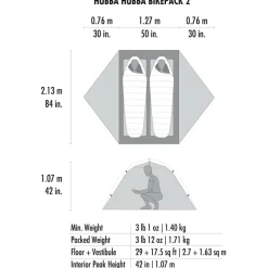 New - Hubba Hubba Bikepack 2 - 2-Personen Zelt Trekkingzelte|Trekkingausrüstung