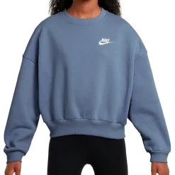 - Girl's Club Fleece Boxy Crew-Neck Sweatshirt - Pullover>Nike Clearance