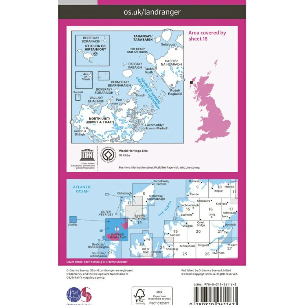 - Sound Of Harris L018 - Wanderkarte>Ordnance Survey Best