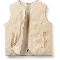 Passenger - Women's Tawny Collarless Deep-Pile Sherpa Gilet - Fleeceweste