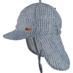 - Kid's Nackenschutz Leinen gestreift - Cap>Pure Pure Outlet