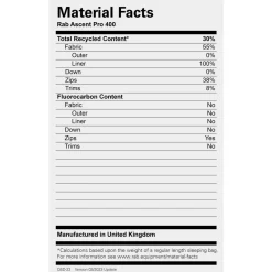 - Ascent Pro 400 - Daunenschlafsack Trekkingausrüstung|Daunenschlafsäcke