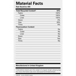 Online - Neutrino 400 - Daunenschlafsack Trekkingausrüstung|Daunenschlafsäcke