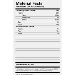 Rab - Women's Namche GTX Jacket - Regenjacke^ Wanderbekleidung|Jacken